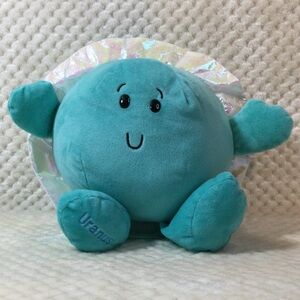 Celestial Buddies Plush Teal Uranus Planet Stuffed Animal Toy